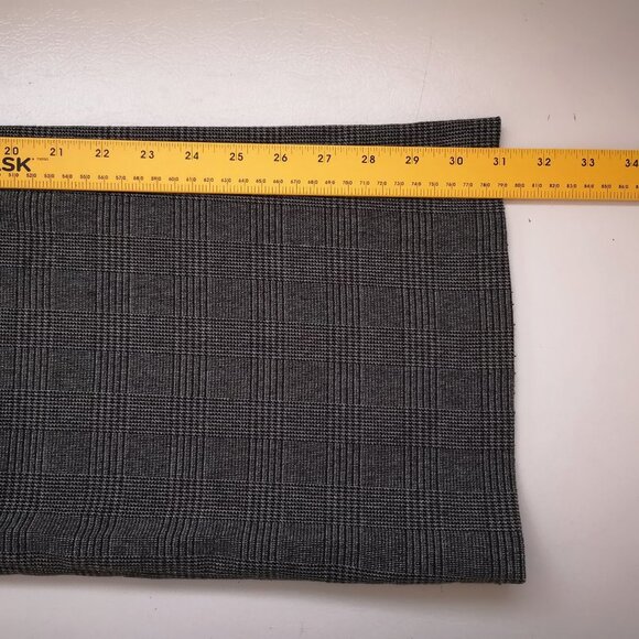 George Ladies Size Black & Grey Plaid Slight Flare Leg Dress Pants - Picture 6 of 7